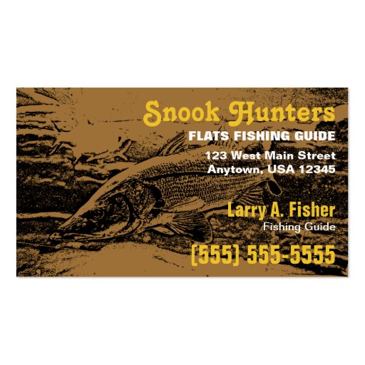 Snook Fish Business Card (front side)