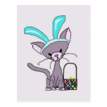 Snookie the Cat As The Easter Bunny Post Cards