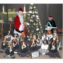 Snoops with Santa & Tree Sculpture Photo Cutout