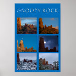 Snoopy Rock Collage Poster