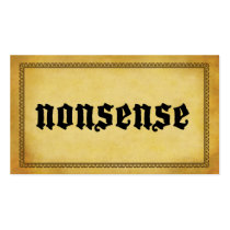 Snooting Cards (Nonsense) Business Cards