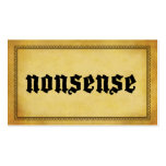 Snooting Cards (Nonsense) Business Cards