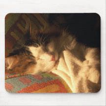 Snoozing Cat Mousepad