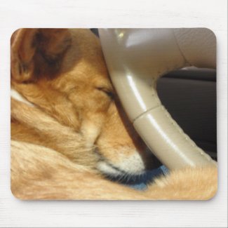 Snoozing Corgi Driver Mousepad