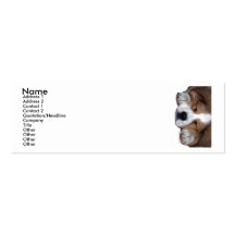 Snoozing Dog Bookmark Business Card