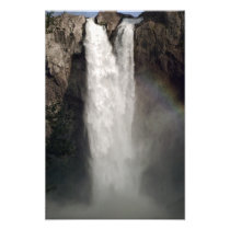 Snoqualmie Falls viewed from the end of the boardw Photo