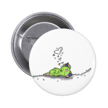 snoring hearts digital monster art pinback buttons