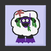 Snorkel Sheep Magnet magnets
