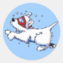Snorkel Westie Sticker