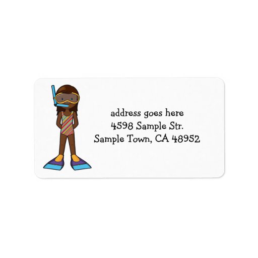 snorkelgirl custom address label