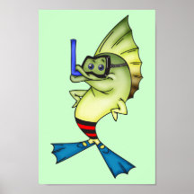 Snorkeling Fish Print