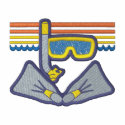 Snorkeling Logo embroidered shirts