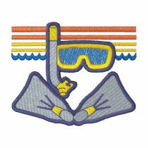 Snorkeling Logo embroidered shirts