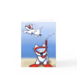 Snorkeling Westies Note Card