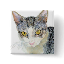 Snoshu the Cat Button by mozache Snoshu the Cat Button