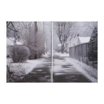 Snow Alley canvas prints