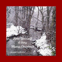 Snow Along the River magnets by JenuArt Snow Along the River magnets