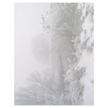 Snow and fog early morning, River Way, England Personalized Letterhead