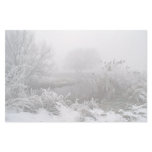 Snow and fog early rning, River Way, England Stationery Paper