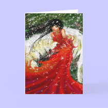 Snow Angel - Blank Greeting Card cards