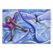 Snow Angel Christmas Card