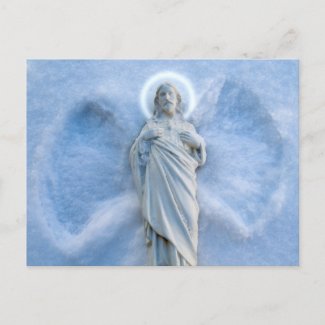 Snow Angel Jesus postcard
