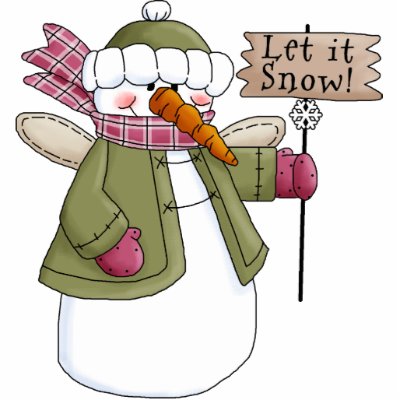 Snow Angel Let it Snow Ornament Photo Cutout by christmasshop