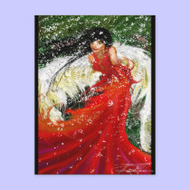 Snow Angel - Postcard postcards