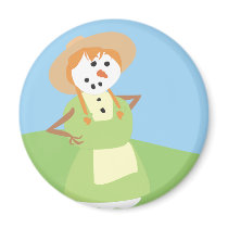 "Snow-Anne of Green Gables" by Nick Moreau Refrigerator Magnets
