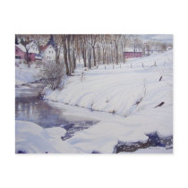 Snow Bank painting- postcard by MrNoble Snow Bank painting- postcard
