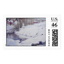 Snow Bank painting- stamps