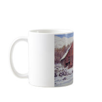 Snow Barn in the Mountains- mug