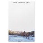 Snow, Barn &amp; Mountains Stationery
