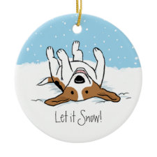 Snow Beagle ornament