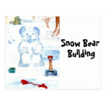 "Snow Bear Building" Designer Postcard 2 postcards