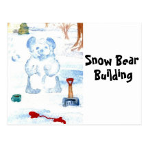 "Snow Bear Building" Designer Postcard 2