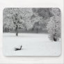 Snow bench and trees mouse pads