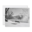 Snow Bench in Silence invitations by livingzen Snow Bench in Silence invitations