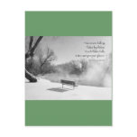 Snow Bench in Silence Postcards