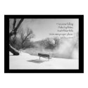 Snow Bench in Silence posters by livingzen Snow Bench in Silence posters