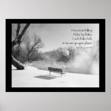 Snow Bench in Silence Print