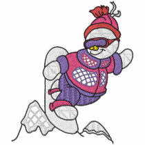Snow Board SnowGirl embroidered shirts by Embroidery4U Snow Board SnowGirl embroidered shirts