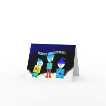 SNOW BOTS CHRISTMAS CARD by 3DMOONMAN SNOW BOTS CHRISTMAS CARD
