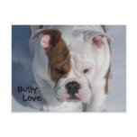 Snow Bully 2 - English Bulldog Post Card