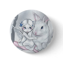 "Snow Bunny" Button