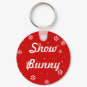Snow Bunny Snowflakes keychains by Ladiebug Snow Bunny Snowflakes keychains