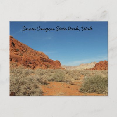 Snow Canyon State Park Utah Post Card by sumiko