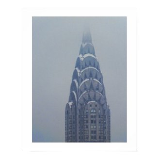 Snow Capped Chrysler Building after a storm Posters