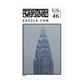 Snow Capped Chrysler Building after a storm Stamp