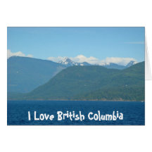 Snow Capped Mountains & Sea Greeting Card